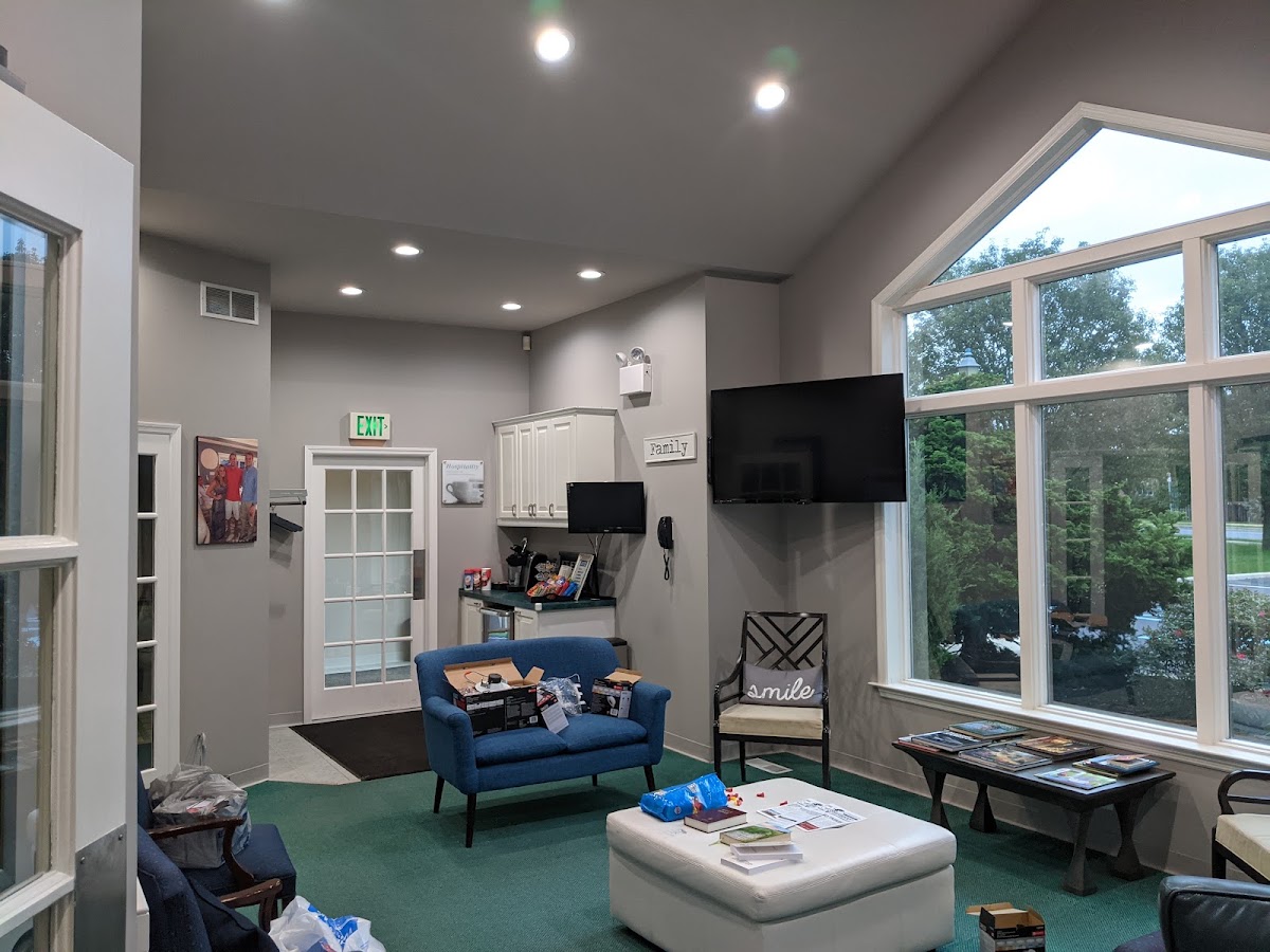 Finished waiting room with recessed lighting installed by Otto's Electric
